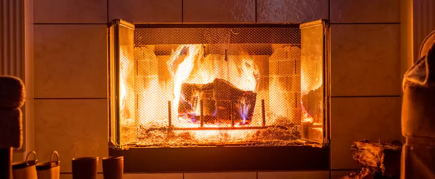 Mendota Hearth Landscape Fireplace Installation in Fair Lawn, New Jersey