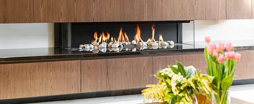 Double-height Fireplace Design Refurbishment in Fair Lawn, New Jersey